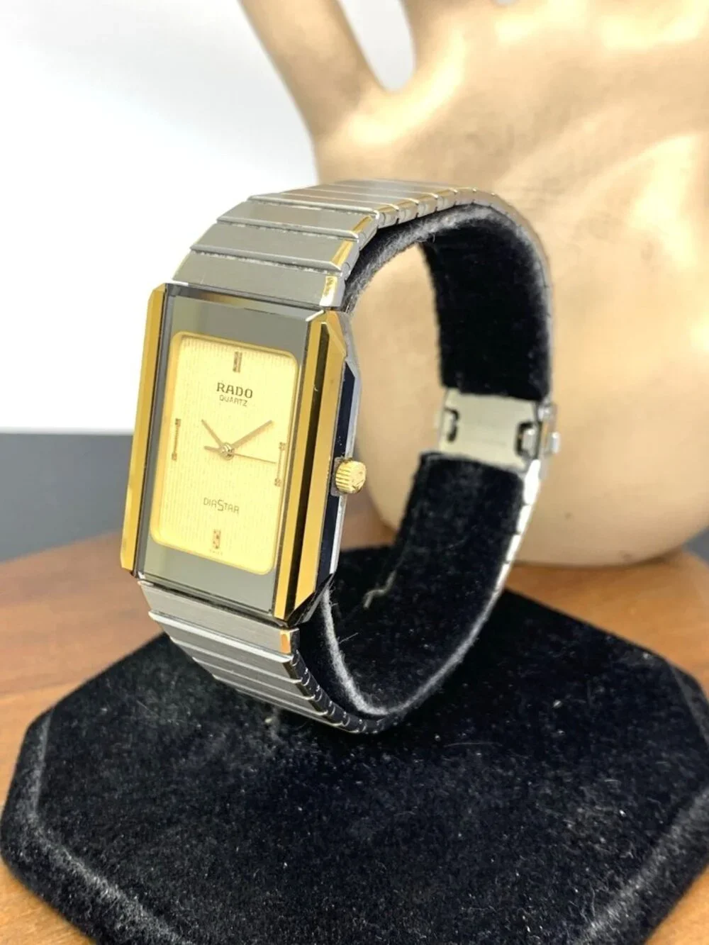 Rado Unisex Watch 110-0201 Diastar Swiss Quartz Vintage 2-Tone Steel Tank 27.5mm